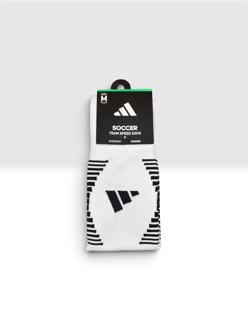 adidas White and Black Team Speed Soccer Socks